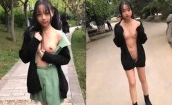 最近网络疯传红人浆果儿、人来人往公园露出口交